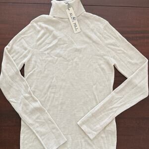 Alex Mill NWT ($160) | oatmeal cream Emmaline Turtleneck Knit Top | size Medium
